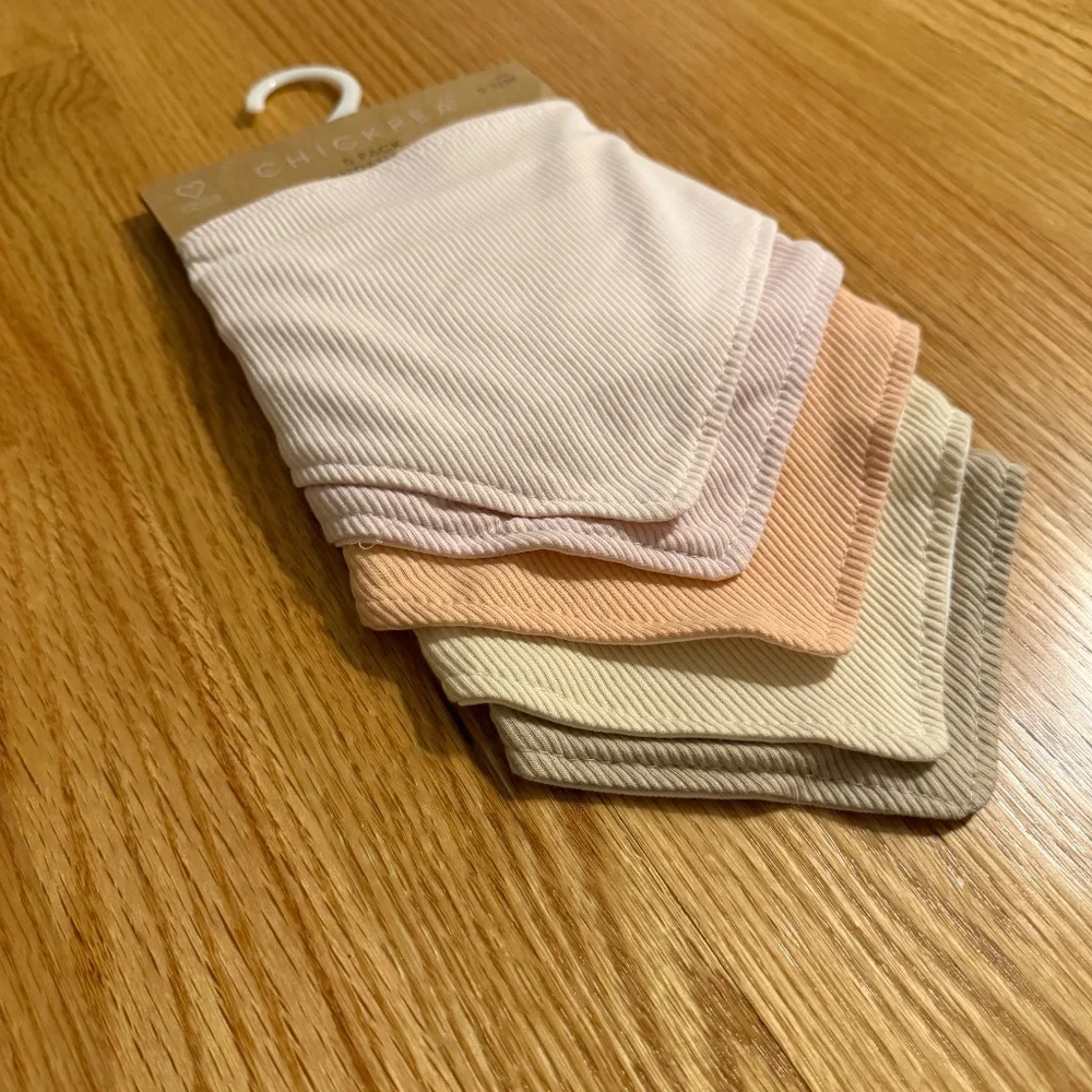 Chickpea Baby Girl Set Of 5 Bandana Bibs!
